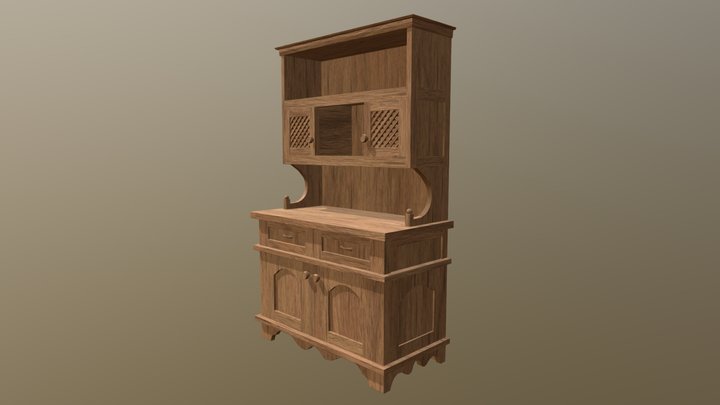 Wooden cupboard 3D Model