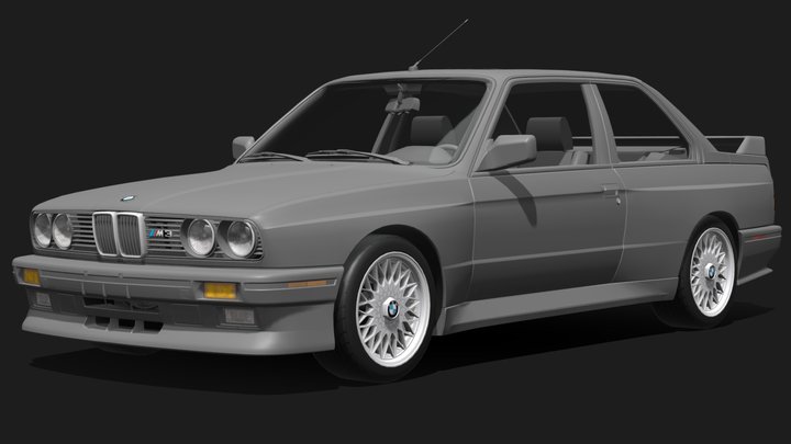 1992 BMW M3 (E30) – Modello 3D gratuito STL