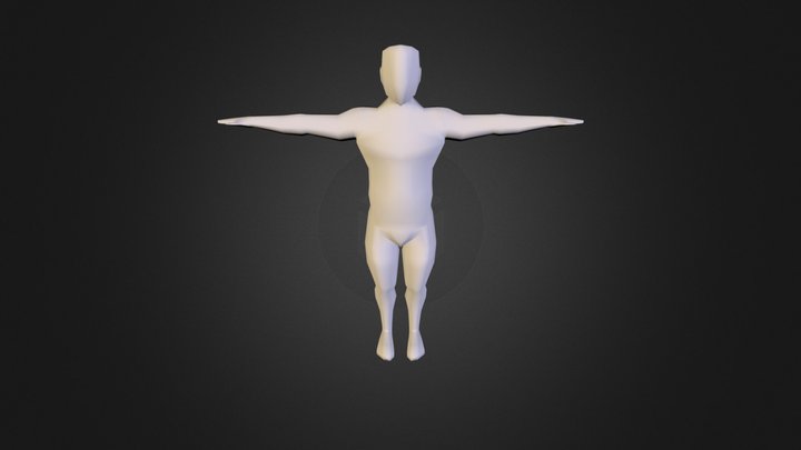 Male Character (780 Quads, Normaled) 3D Model
