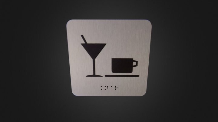 plaque porte pictogramme 3D Model