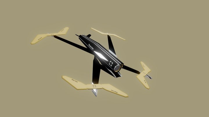 Low poly QuadCopter Drone 3D Model