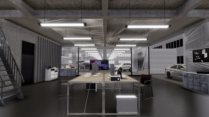 Secret Service office interior 3D Model