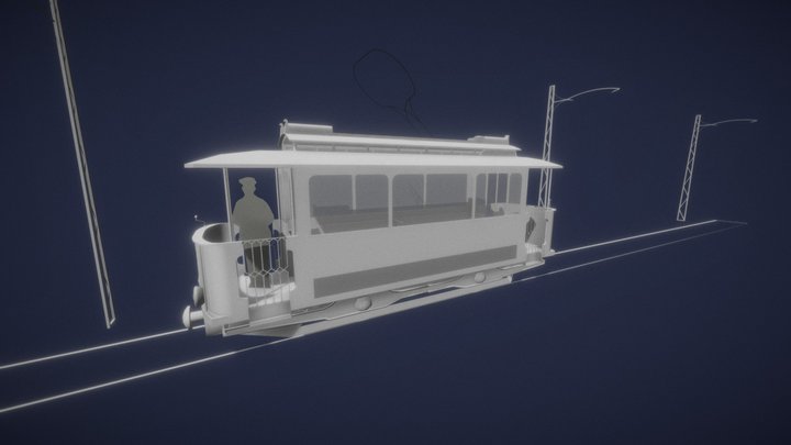 Die Alte Straßenbahn in Weimar 3D Model