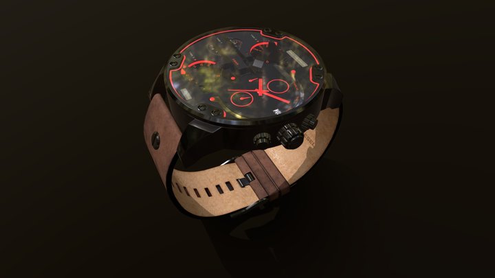 Wrist watch 3d model sale