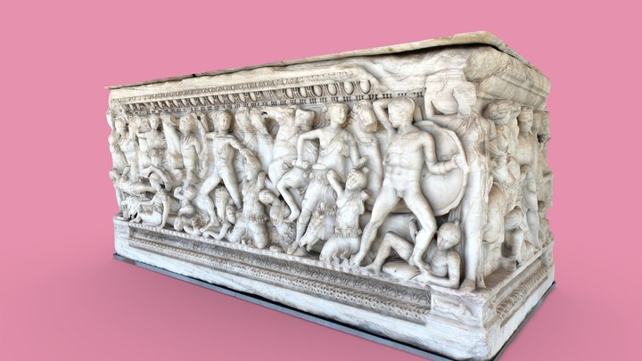 Attic sarcophagus with Amazonomachy 3D Model