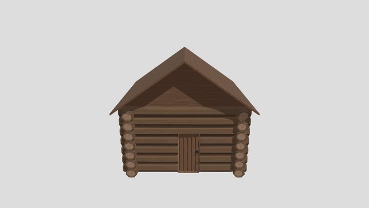 Log Hut - Low Poly (V1) 3D Model