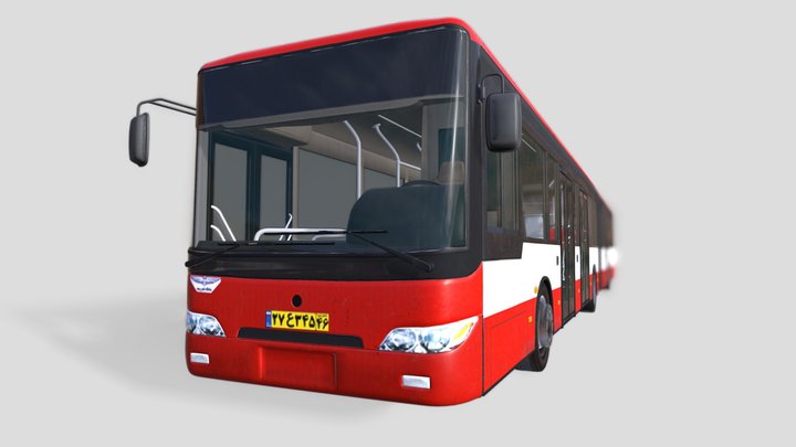 City Bus With Interior 3D Model