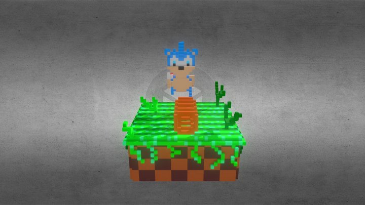 Sonic fan art 3D Model