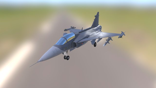 SAAB JAC-39A Girpen 3D Model