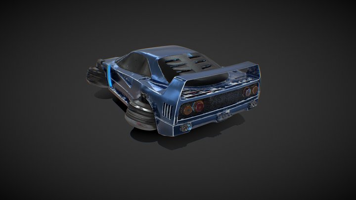 Sci-Fi Ferrari F40 3D Model