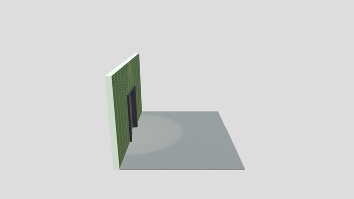 Flat tower lift entryway 3D Model