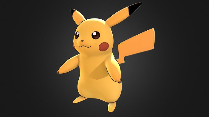 Pikachu (Pokemon) - 3D model by ChelsCCT (ChelseyCreatesThings) on