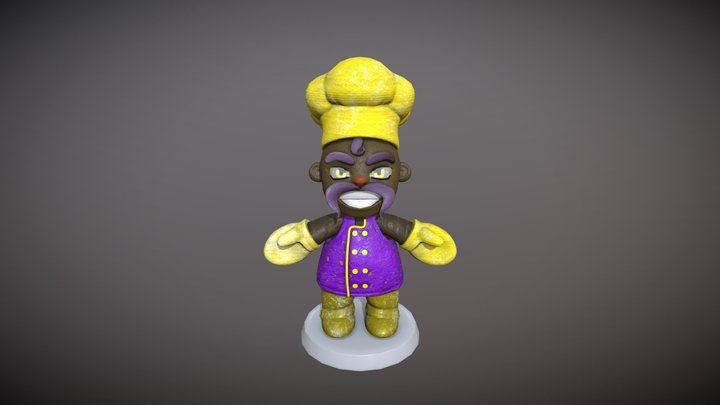 Aging baker man 3D Model