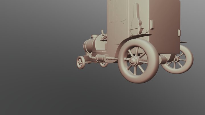 Steampunk Carriage 3D Model