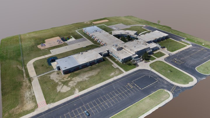 Jackson Elementary Wichita Pix4D Grid-Circles 3D Model