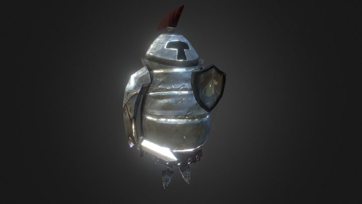 Well Armored Knight 3D Model