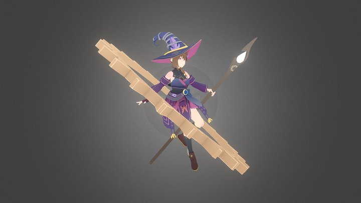 Anime Mage / Wizard 3D Model