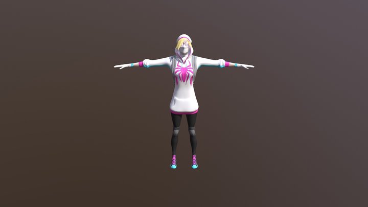 Spider- Gwen High-Poly 3D Model