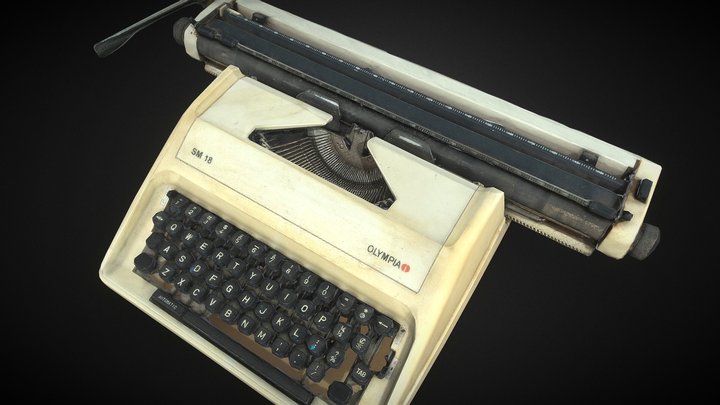 Old Typewriter 3D Model