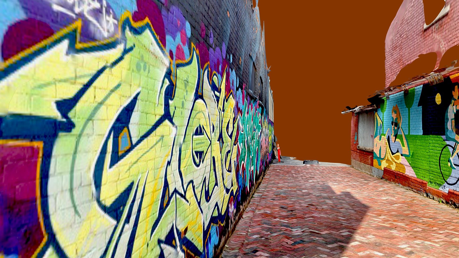 Two Walled Graffiti On Locke Street 3D model by Hamilton Public