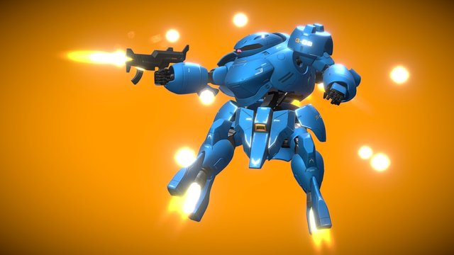 Gundam Man Rodi 3D Model