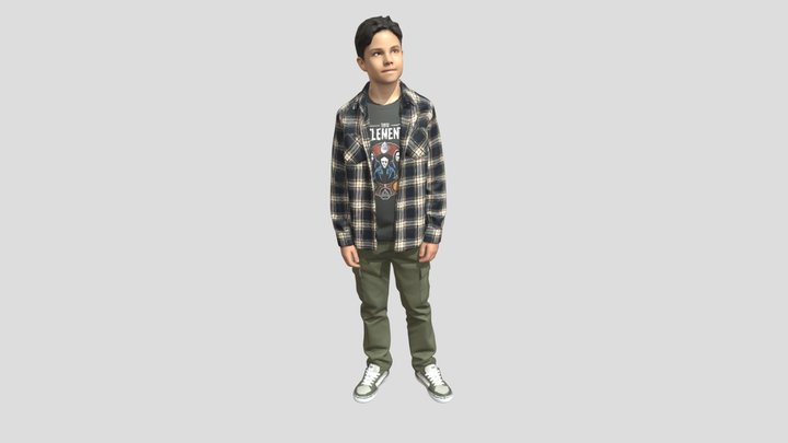 Flannel Shirt Boy – Modèle 3D gratuit STL