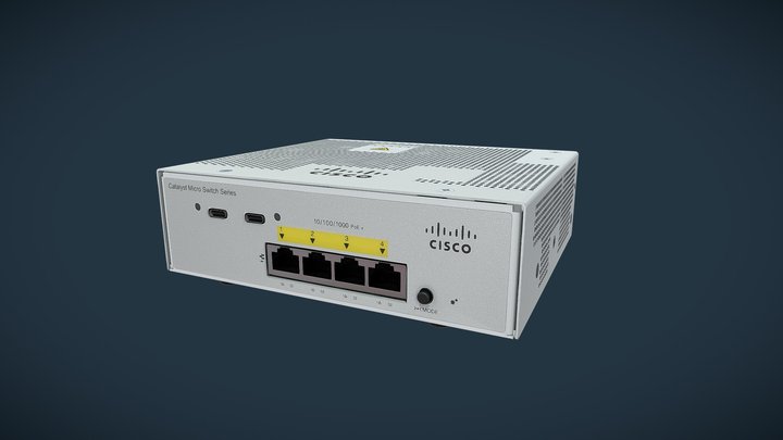 CMICR-4PT Desktop Micro Switch 3D Model