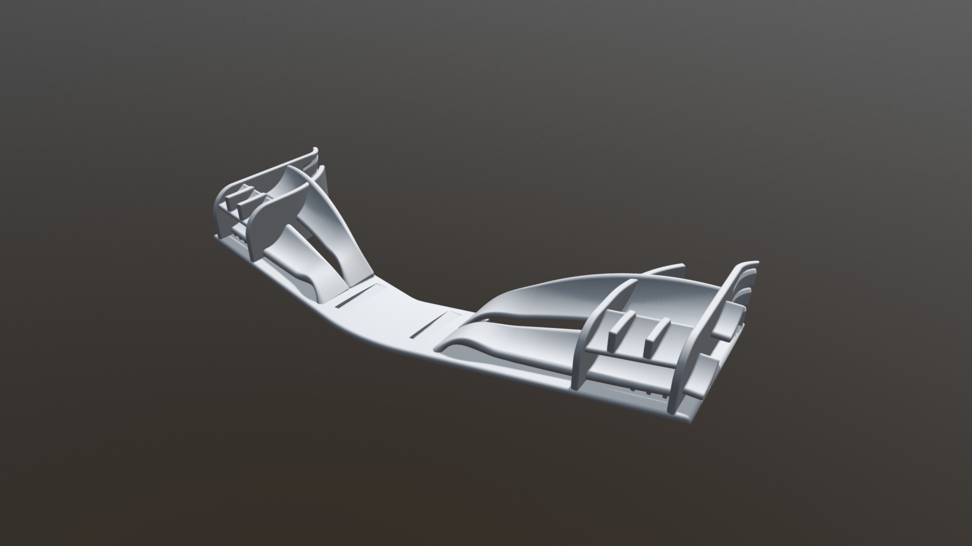 3D model F1 2018 wing - This is a 3D model of the F1 2018 wing. The 3D model is about a logo with a white background.