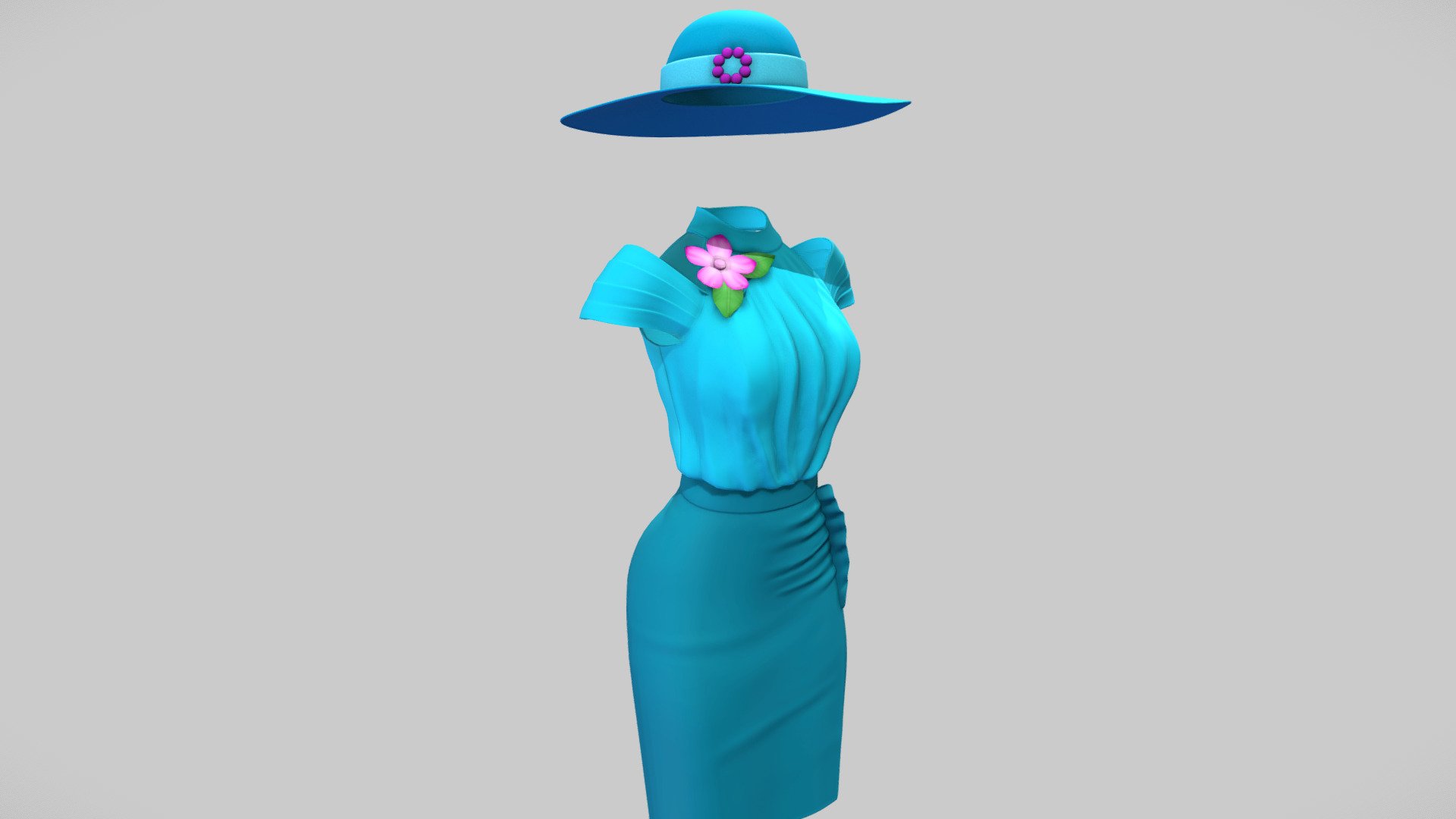 ladies-daytime-semi-formal-attire-buy-royalty-free-3d-model-by-3dia