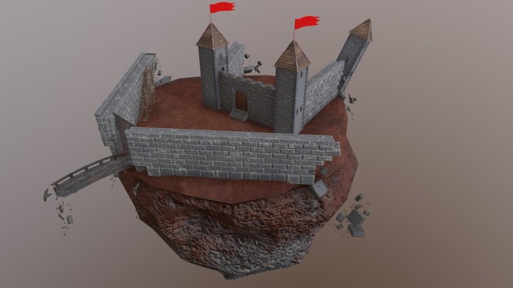 Crumbling Castle 3D Model