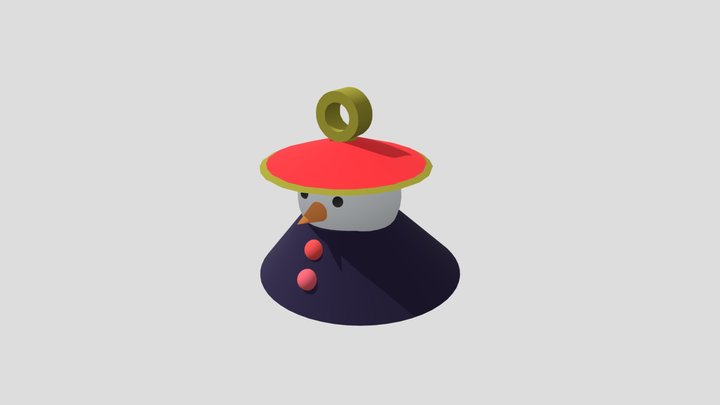 Asian snowman keychain 3D Model