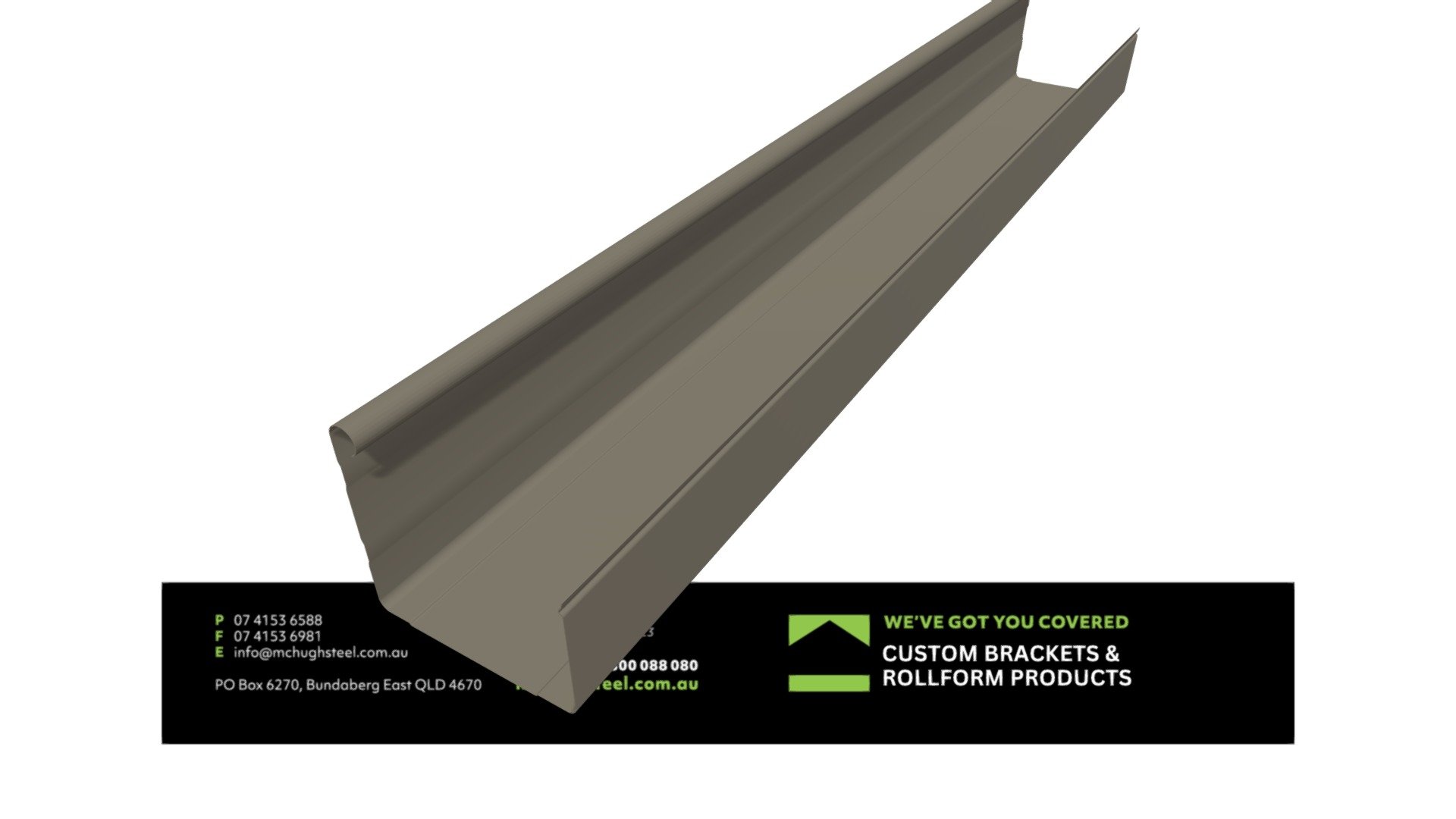 SQGJP Squareline Gutter Colorbond Jasper 3D model by mchughsteel
