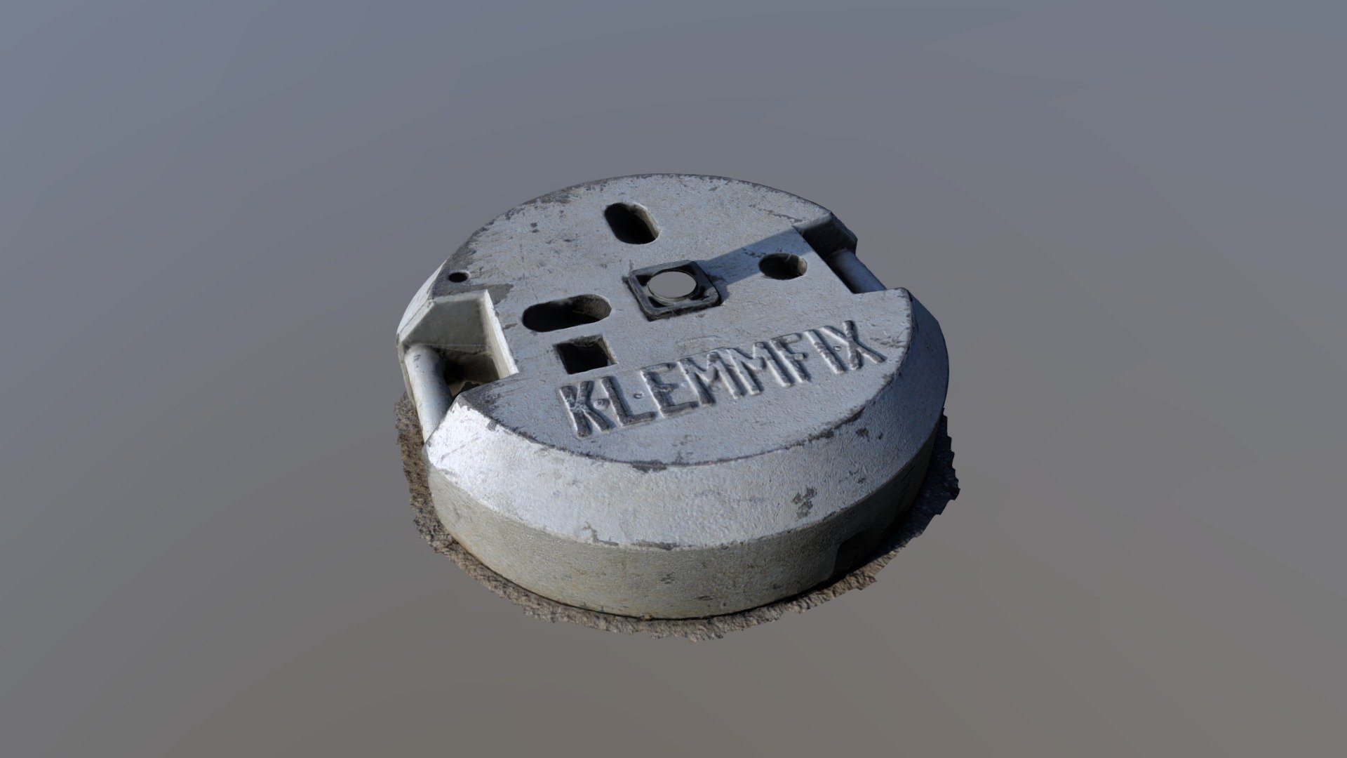 Round concrete base plate | Photogrammetry