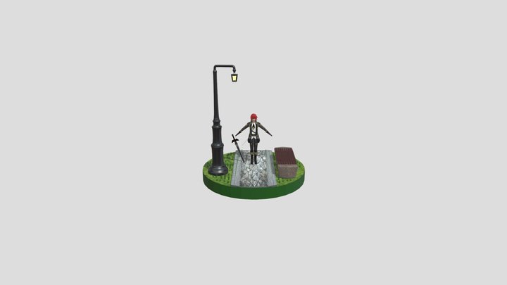 Diluc Pintado Mal1 3D Model