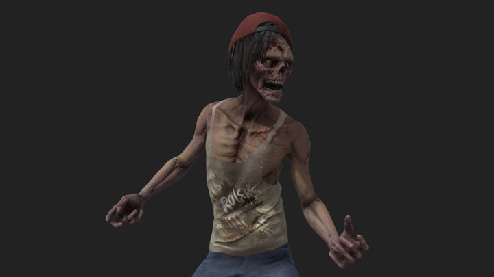 Zombie teen 3D Model