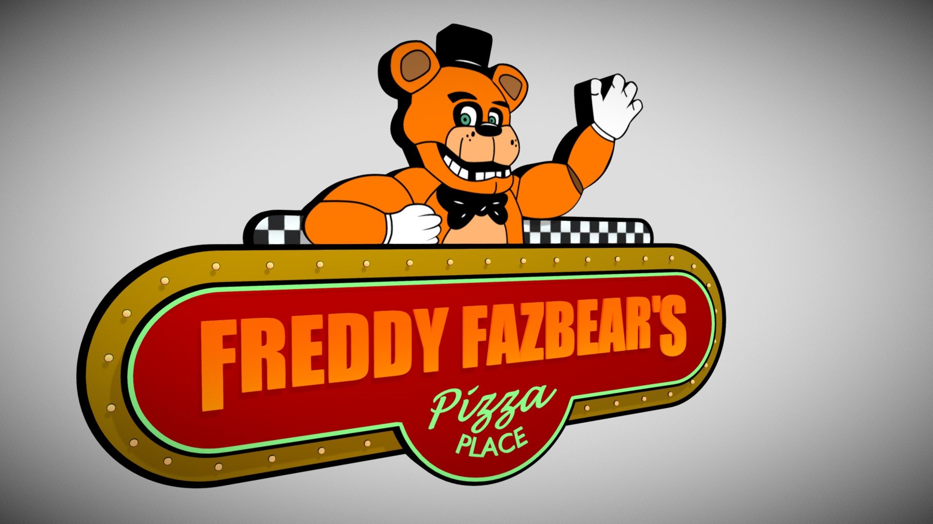 Freddy Fazbears Pizza Place Sign - Download Free 3D model by Delektrir 