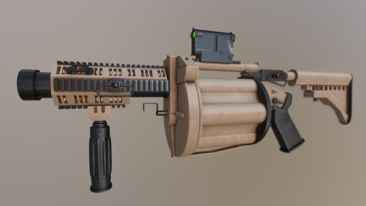 Milkor MGL - Grenade Launcher 3D Model