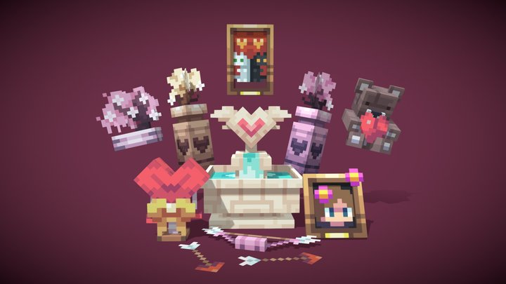 Valentine Mini Pack 3D Model
