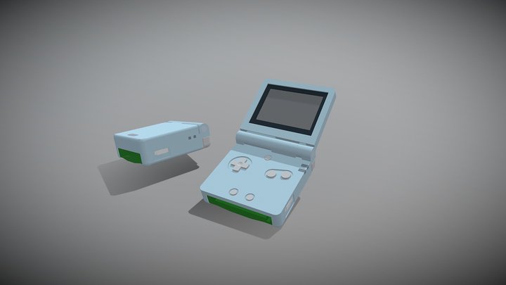 Game Boy Advance SP 3D Model