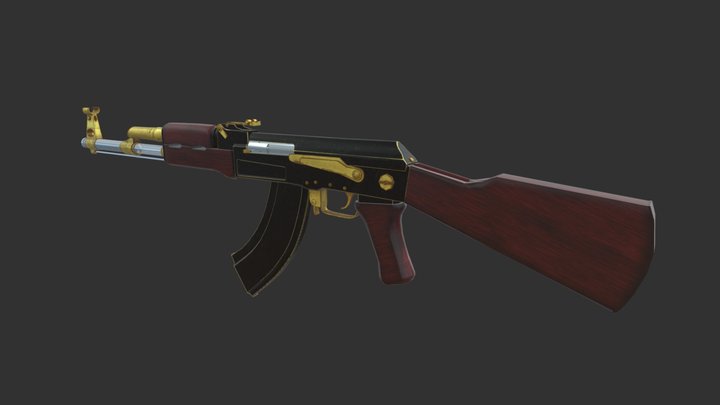 AK-47 norm skin 3D Model
