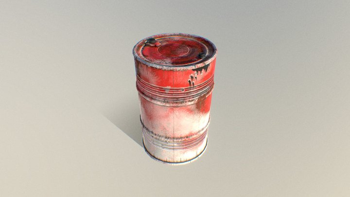 Metal Barrel - 
Frozen 3D Model