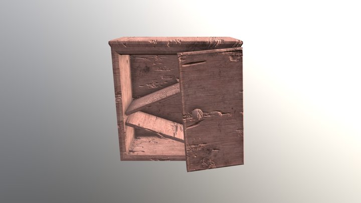 Decaying Cabinet 3 (Broken) 3D Model
