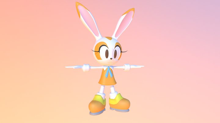 Cream The Rabbit 3D Model
