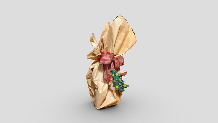 Wrapped Christmas gift 3D Model
