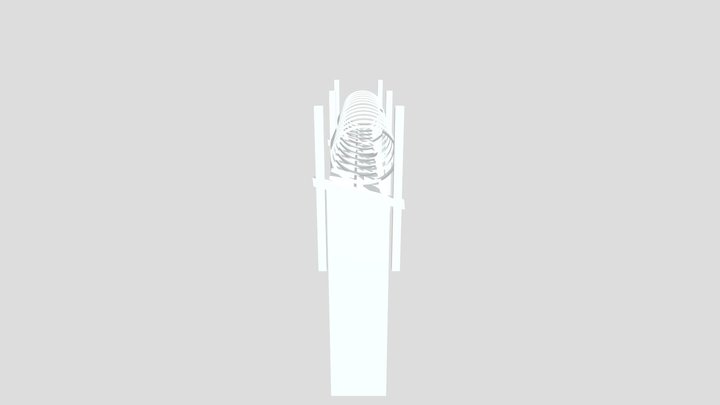 Muro ex cárcel con estructura H 3D Model