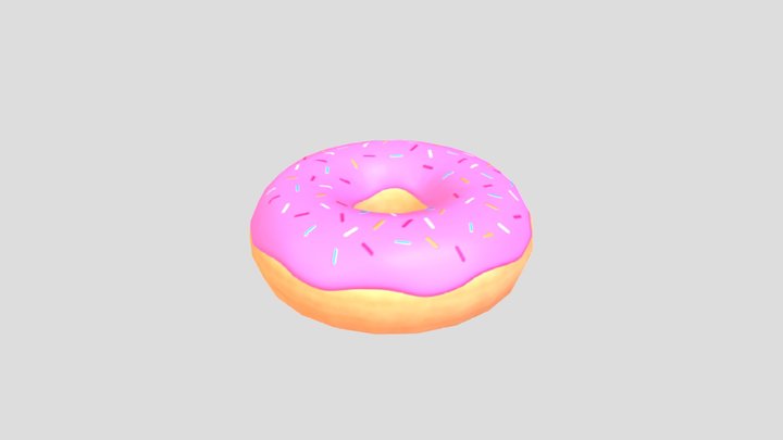 Sprinkle Donut 3D Model