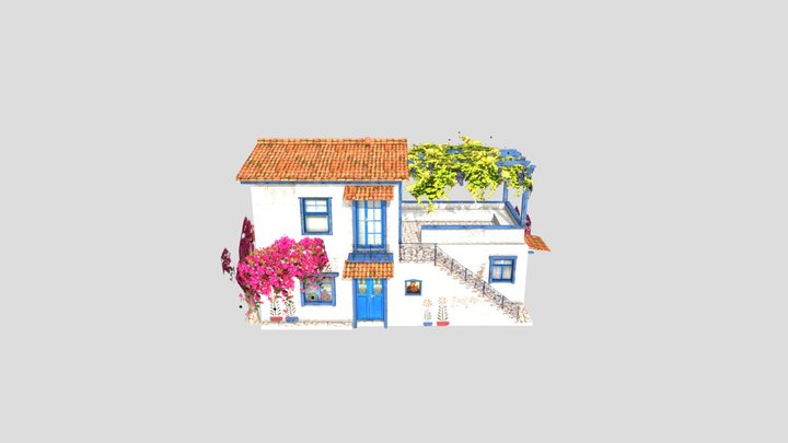 Greek House Model 3D Model