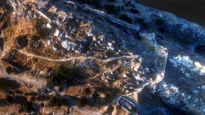 Myrina's Castle Interactive Map (Lemnos Island) 3D Model
