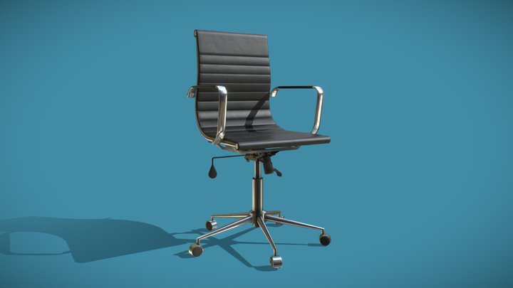High-Poly PBR Office Chair 3D Model