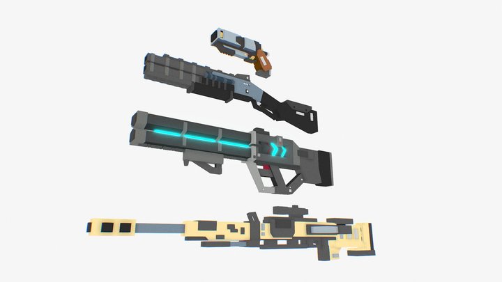 Apex Legends | Guns | Lowpoly // Free Download 3D Model